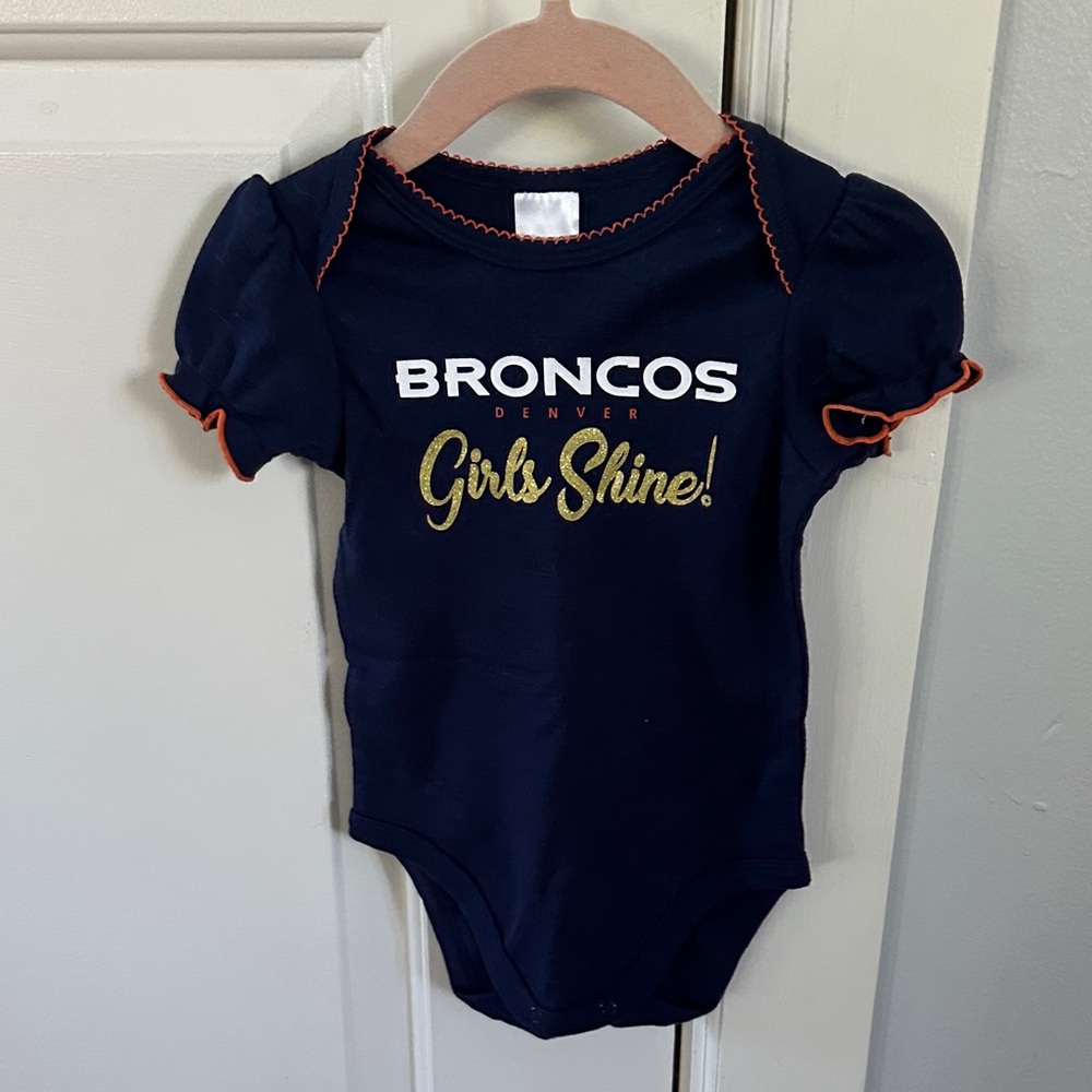 NFL Broncos Navy and Gold Girls Onesie
